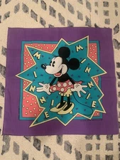 VTG 80/90 Minnie Bandana Scarf The Walt Disney Company made in USA, Cotton