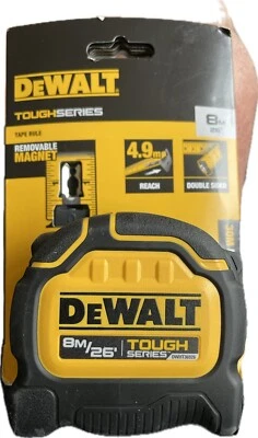 TAPEMEASURE DeWalt Tape Measure Magnet 8m 26’ Double Sided Removable DWHT36926- Tough Series