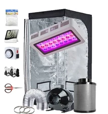 TopoGrow Grow Tent Kit 300W LED Grow Light Indoor Grow Tent 4" Ventilation Kit