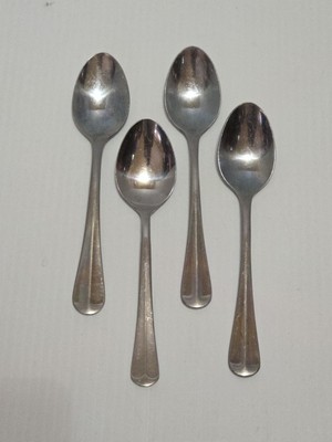 Farberware BROOKFIELD Center Ridge Stainless Set of 4 Teaspoons Spoons Flatware