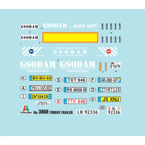 TIMBER TRAILER KIT 1:24 Italeri Kit Camion Modellino Nuovo - Immagine 3 di 4