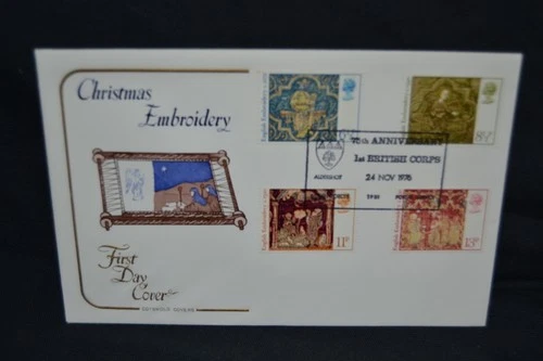 GB first day cover 1976 Christmas with scarce British Forces cancel on Cotswold