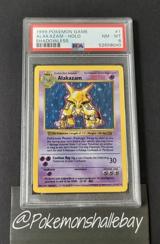 Alakazam (Shadowless) graded PSA 8 for sale on eBay
