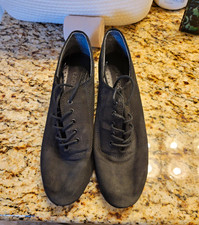 Capezio Women's Black Lace-Up Ballroom Dance Shoes Small Heel