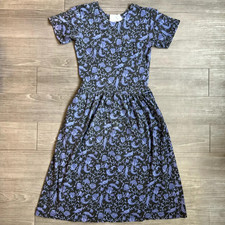 80s Nordstrom Vintage Paisley Botanical Cotton T-Shirt Dress Whimsigoth Sz S/XS