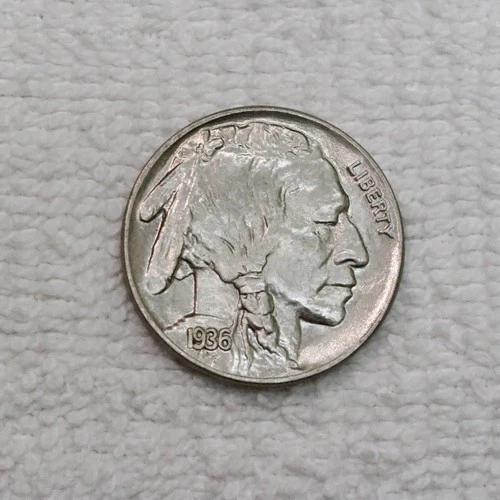 1936-P  BUFFALO NICKEL INDIAN HEAD U.S FIVE CENT COIN BU UNCIRCULATED