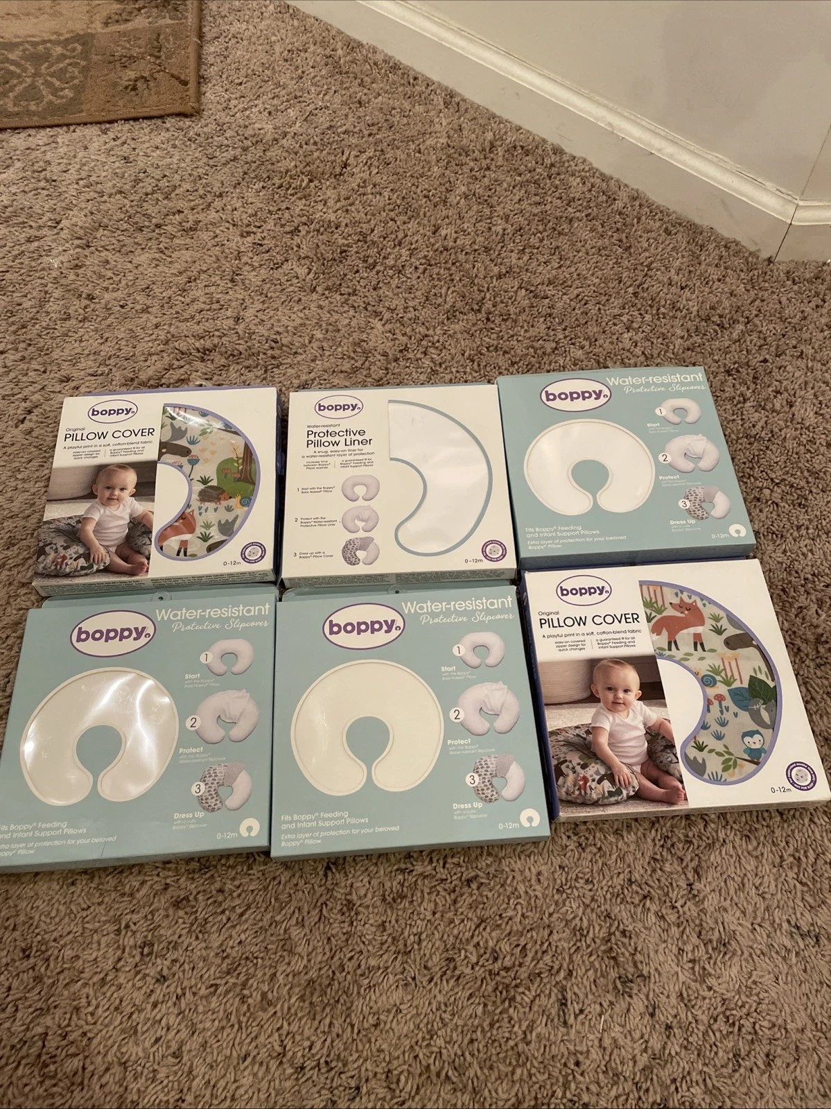 6 New Boppy Nursing Pillow Covers 4 White 2 Animal Print
Opens in a new window or tab