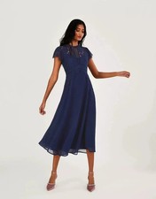 RRP£130 NEW midi dress blue size 8