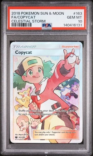 2018 POKEMON SUN & MOON CELESTIAL STORM #163 FULL ART/COPYCAT PSA 10