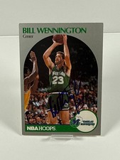 SIGNED - 1990-91 NBA Hoops - Bill Wennington #89 - AUTOGRAPH AUTO