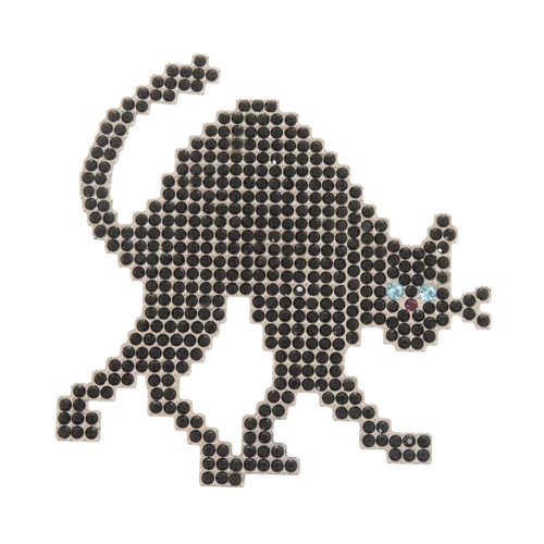 Maison Margiela Cat Brooch Brass Rhinestone Black Jewelry