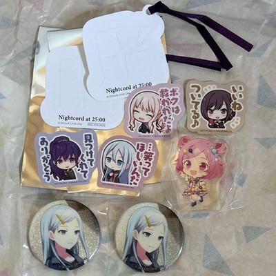 Project Sekai Kanade Glitter Pins w Mafuyu Mizuki Ena Emu + Niigo Stickers