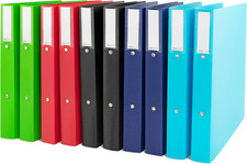 1826 ECO 2-Ring Binder, 38 Mm Spine, A4, Assorted Colours, Pack of 10