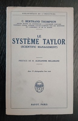 Thompson Das Taylor Scientific Management System 1925 Payot