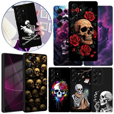 Cover For Samsung Galaxy S25 S26 Ultra A16 A35 Gothic Style Skull TPU Phone Case