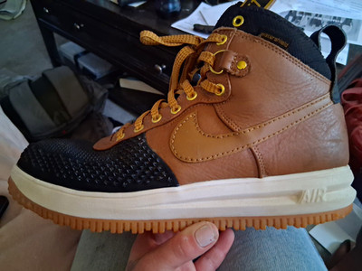 Nike Lunar Force 1 Duckboot Waterproof Mid Top Ale Brown/Black 2016 805899-202