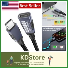 Ultra Fast 3ft USB C Extension Cable – 20Gbps Data, 240W Charging, 4K@60Hz