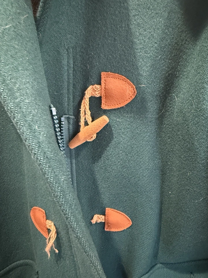 Abrigo de Lona Lands End De Colección Para Mujer M Lana Turquesa Palanca Frontal Hecho en EE. UU. Foto 4 de 4