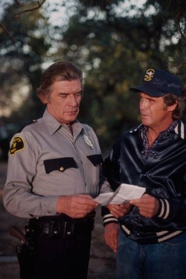 Peter Breck Lee Majors appearing in the ABC tv show Fall Guy' 1981 Old Photo