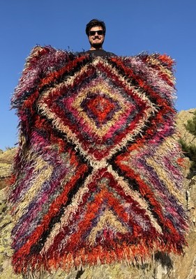 Seltener Vintage Tribal Tulu Filik Kelim Teppich aus Afyon Türkei - 190 cm x 150 cm