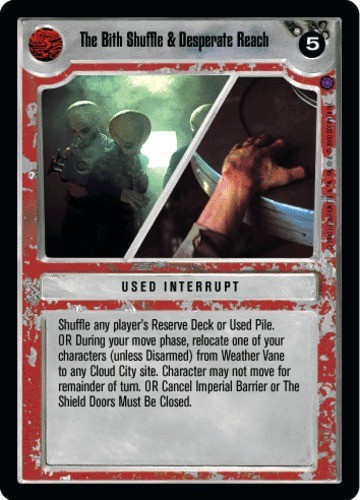 The Bith Shuffle & Desperate Reach Lightly Played SWCCG: Reflections II Premium