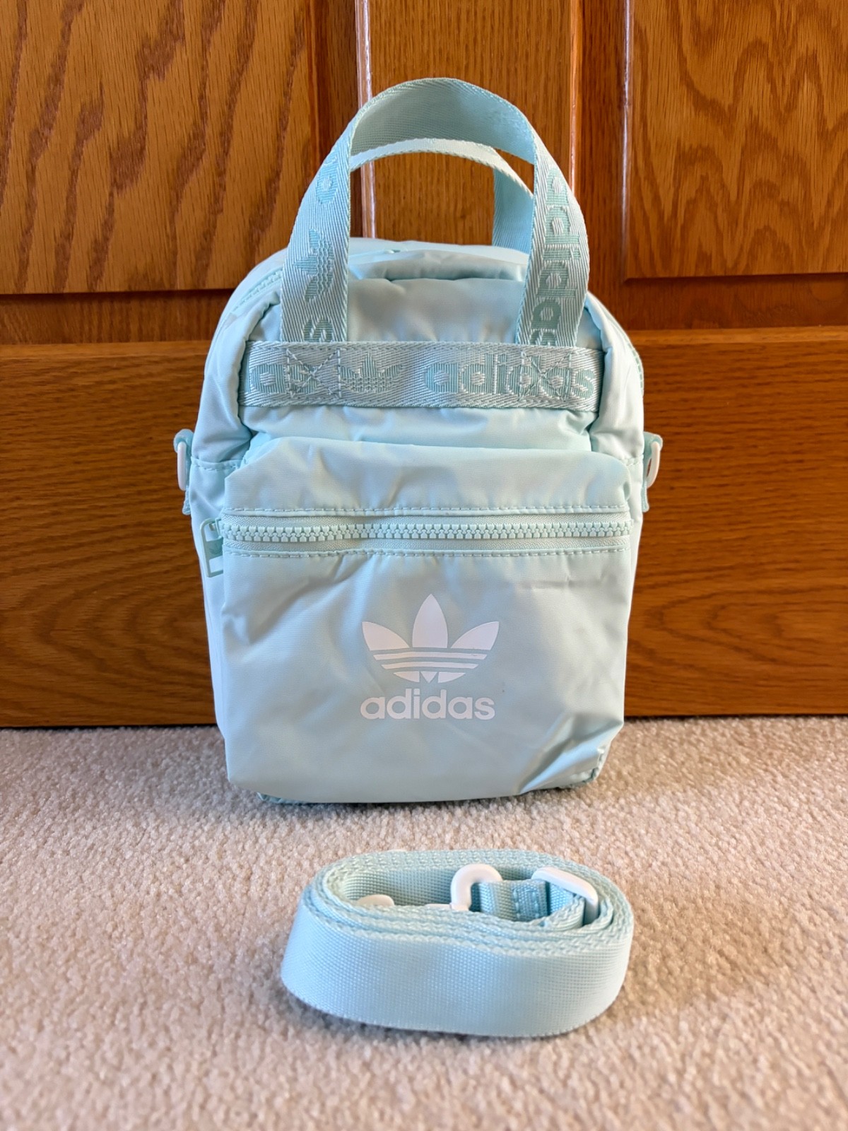 Adidas Convertible Mini Micro Backpack Purse in L… - image 1