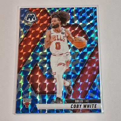 2024-25 Panini Mosaic Coby White #3 Reactive Blue Mosaic (Toploader)
