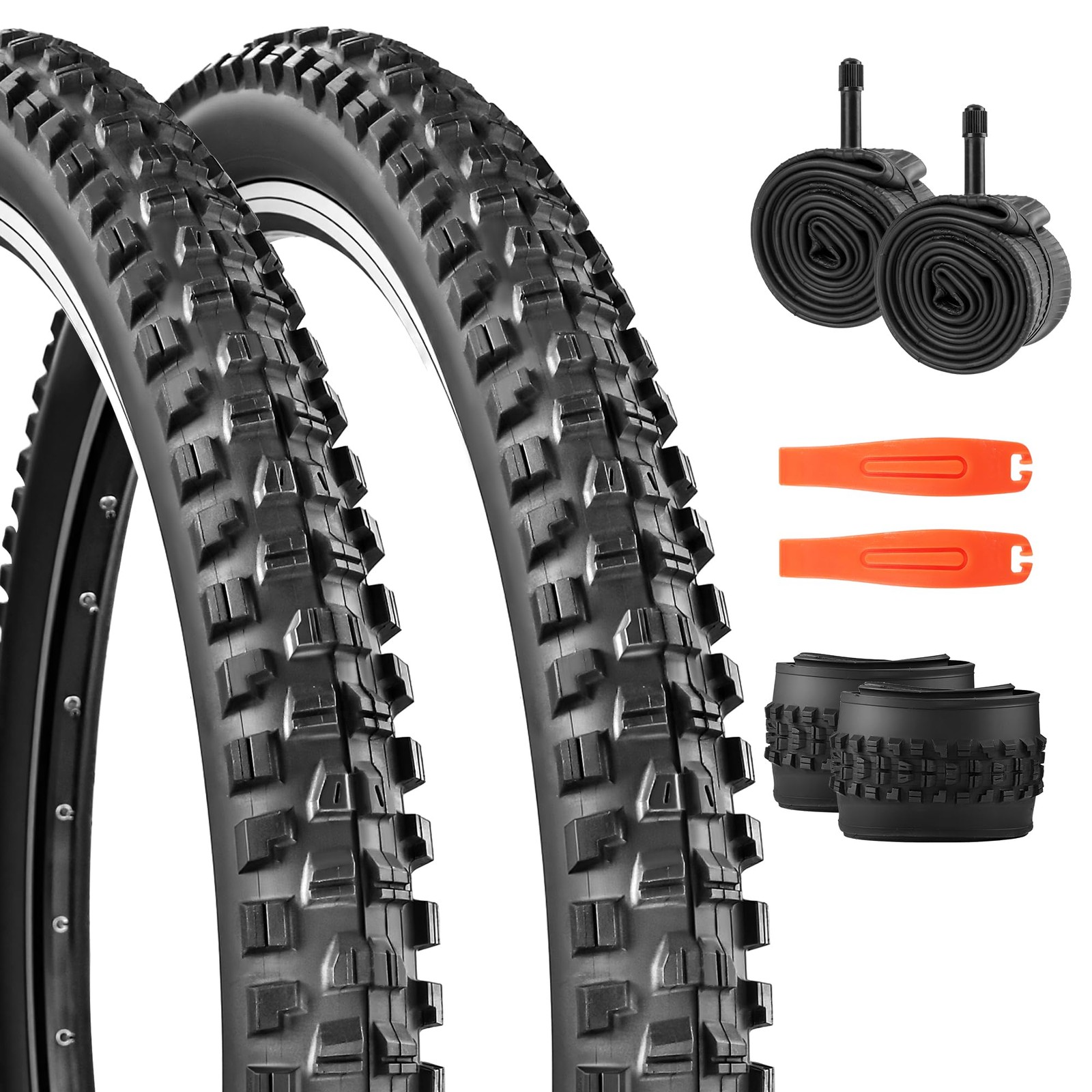 WEEROCK 27.5 x 2.3 (57-584) MTB Bike Tire Two Pack x 2.3, 27.5/ Black 