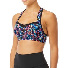 TYR Lily Top Carnivale Sports Bra Womens Large Multicolor Geometric NWOT