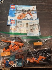 Lego City Arctic Helicrane Set 60034 Retired Complete W/Mini-figs & Instructions