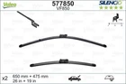 Valeo 577850 Silencio VF850 Front Wiper Blade Set Spoiler 650mm 475mm 26" 19"