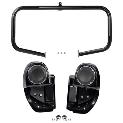 Engine Guard Bar Lower Vented Fairings Speaker Pod Fit For Harley Touring 14-UP
