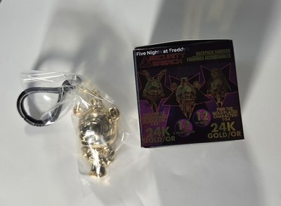 FNAF Five Nights Freddy's Security Breach Backpack Hangers 24K GOLD FREDDY Chase