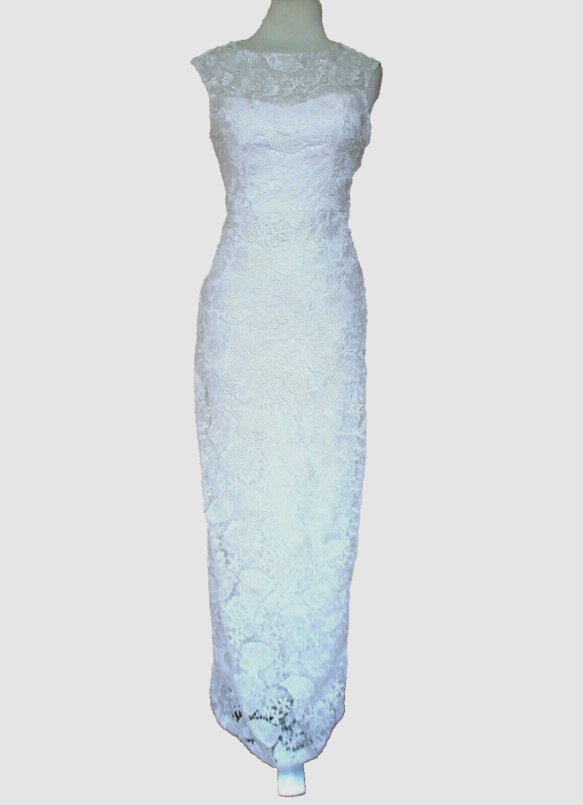 Sue Wong Evening Gown Wedding Dress Size 4 Women Ivory Crochet Lace NWT