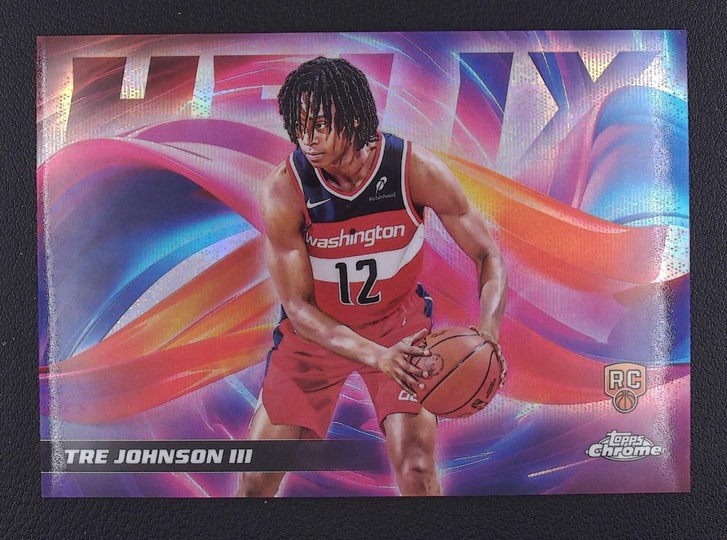 2025-26 Topps Chrome Tre Johnson III Helix Case Hit SSP
