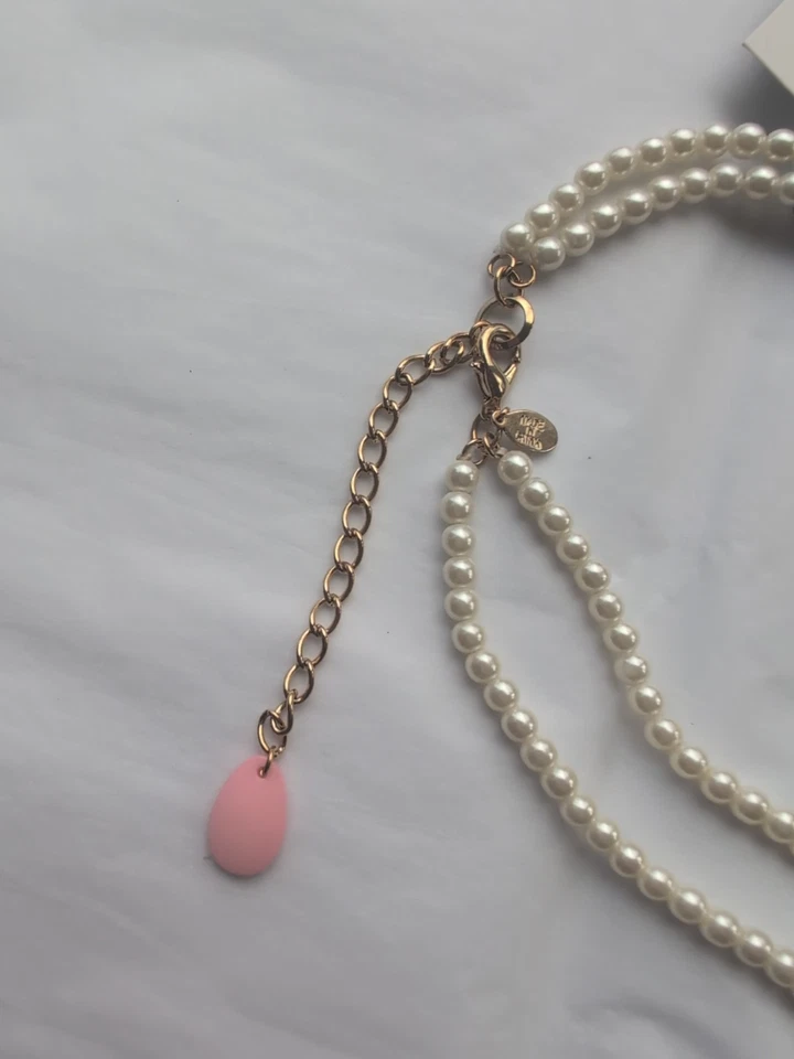 COLLAR ANTHROPOLOGIE NUEVO CON ETIQUETAS Perlas Vintage Flores Y2K Foto 4 de 4