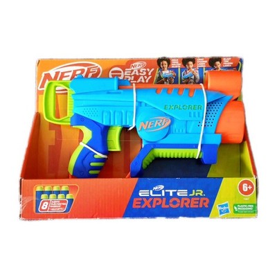 Nerf Elite Jr Explorer Easy-Play Spielzeug Blaster mit 8 Schaumstoffpfeilen enthalten Alter 6+