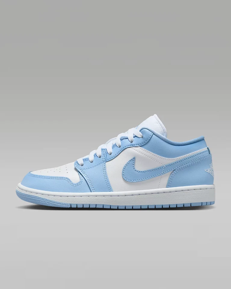 Jordan 1 Bajo Blanco Aluminio UNC Azul Blanco Para Mujer | Talla 6 - 12 Foto 3 de 4