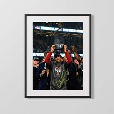 Alex Cora Autograph Print - Trophy Time - Skipper Spoils