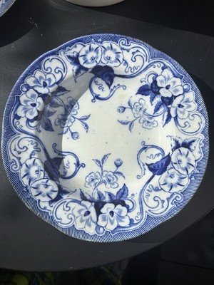 Creil And Montereau Model FLORA 18th Century 8 7/8 Soup Bowl Pristine