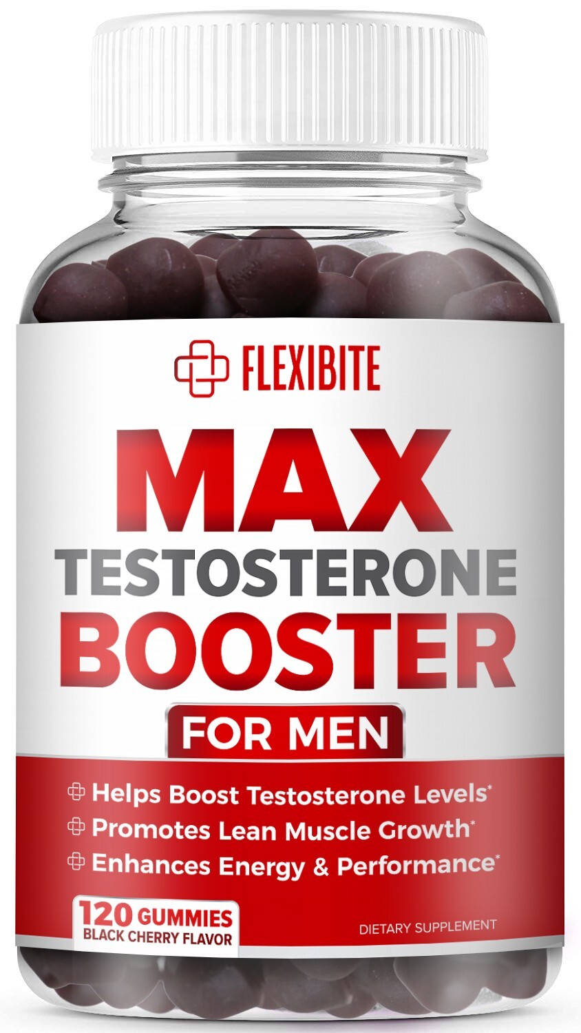 Flexibite 8 in 1 Testosterone Booster Gummies for Men Enhance Strength
