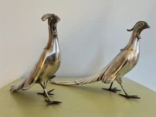ALFRED FLAUDER WEIDLICH BROS PHEASANT BIRDS SILVER PLATED