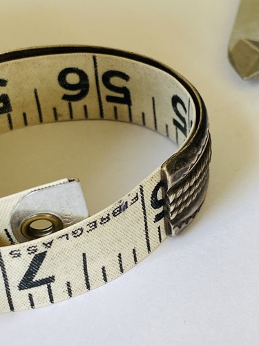 Brazalete vintage TAHE Navajo de plata esterlina cuerda trenzada estampado con cable - Imagen 9 de 12