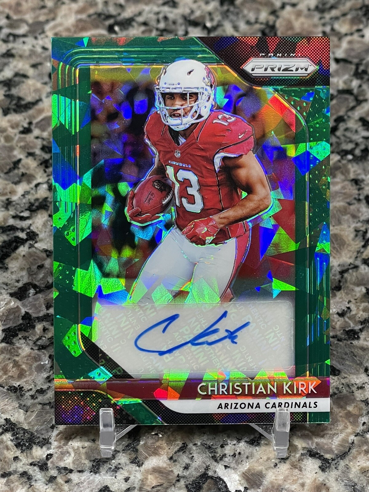 2018 Panini Prizm Christian Kirk Green Crystals Auto 10/15 CARDINALS SSP