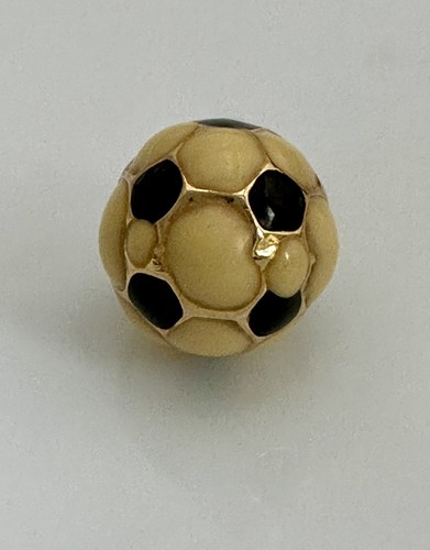 375 Italia Oro 9ct Fútbol Esmalte Pequeño Oro Fútbol Dije - Imagen 7 de 16