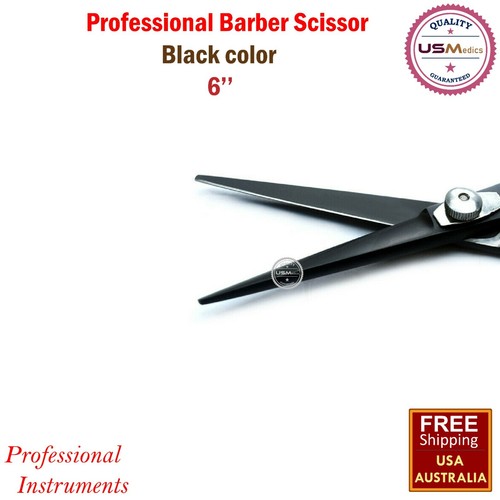 Haircutting Barber Saloon Black Color Scissor 6 inch Stainless Steel NEW Beaden® - Picture 4 of 5