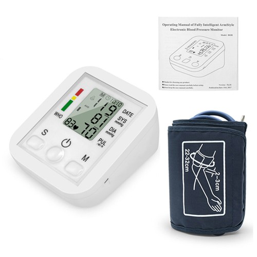Digital LCD Blutdruckmessgerät Oberarm Blutdruck Monitor Automatische Pulsmesser - Photo 5/18