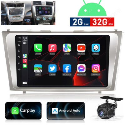 For Toyota Camry 2007-2011 Android 15 CarPlay Car Stereo BT 32GB Radio GPS Navi