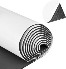 Neoprene Sponge Rubber Foam Sheets with Adhesive Backing, 12" X 60" X 1/16" Blac