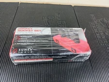 #az575  Sunex 1/2 Drive Metric Deep 6 Point Axle Impact Socket Set Spindle 2838